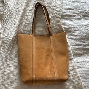 Sezane Tan Suede Tote Bag